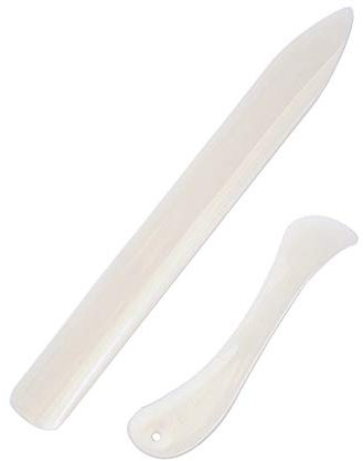 FamilyFirst Tradings 2pcs Plastic Bone Folder Creaser Scoring Folding Creasing Paper Crafts Tools
