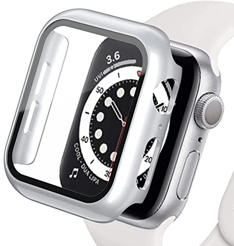 Lerxiuer Displayschutz aus Hartglas und PC-Schutzhülle, kompatibel mit Apple Watch Serie 3, 42 mm, vollständige Abdeckung, ultradünn und matt, für iWatch 42 mm