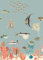Rasch Tapete 557497 - Hellblaue Fototapete auf Vlies mit bunten Fischen und Unterwasserwelt - Onszelf Stories - 280cm x 200cm (LxB)