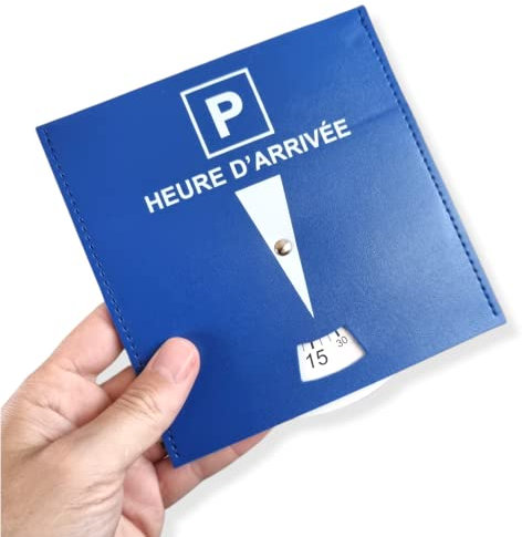 ANTEVIA - Disque de stationnement Zone Bleue français et européen en Similicuir | Plus DE 10 MODÈLES | Parcmètre Parking Auto Voiture Gratuit (Orbis)