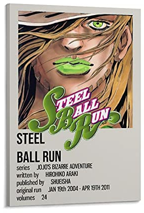 Jojo Part 7 Minimalistisches Anime-Poster, Jojo's Bizarre Abenteuer, Leinwand-Kunstposter und Wandkunst, Bilderdruck, modernes Familien-Schlafzimmer, Dekor-Poster, 60 x 90 cm