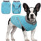 KATZINST Hunde Fleecejacke, Hundepullover Fleece, hundemantel Fleece, Wendefarbe Hundefleecepulli mit Reissverschluss, Warm Hundepulli für Mittelgroße Hunde Labrador Bulldogge, Blau M