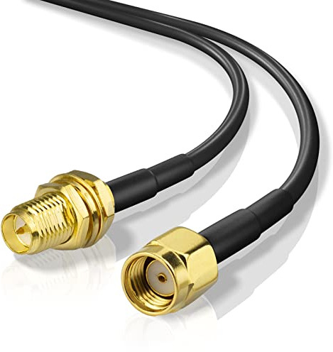 Superbat Cavo Prolunga RPSMA RG174 5m Cavo Prolunga Antenna 4G WIFI Maschio a Femmina per 4G LTE, Router, Antenna WIFI/GPS/GSM, Modem 5G, Radioamatore, SDR, ecc(1 pezzo)