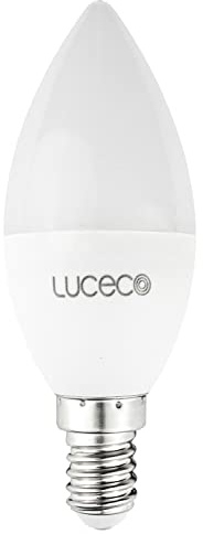 British General Luceco Smart! LED Dimmable C35 Candle Bulb, 4.8 Watts, 470Lm, White