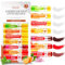 7pcs Lip Balm Multipack with 4x Scented with No Colour & 3x Flavoured & Tinted in Sakura, Orange and Rose Lipstick Shades - Moisturising Lipbalm Multipack with Vitamin E