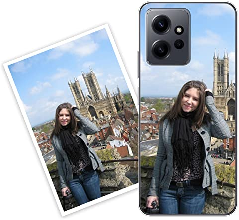 Sunrive Funda Personalizada Compatible con Xiaomi Redmi Note 12 4G, Silicona Flexible Transparente Carcasa Personalizable para tu móvil con Foto Imagen Frase o Texto