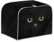 Kuiaobaty Schwarze Katzen-Druck-Toaster-Abdeckung für 2-Scheiben-Toaster, Tiermuster, kleine Küche, Brotmaschinen-Abdeckung, staubdichte Abdeckung