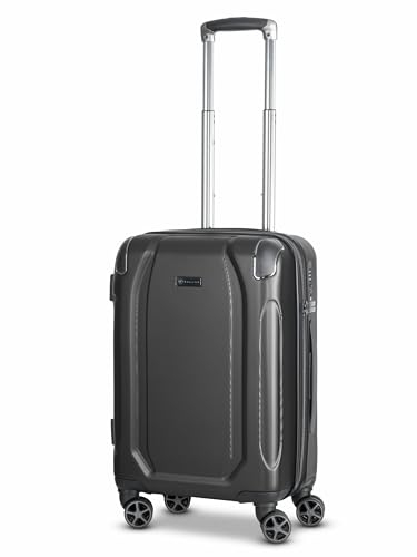 BUGATTI Valencia | Handgepäck Koffer & Trolleys | Cabin Max | 4 Rollen | ABS Material | arretierbarer Griff | Reißverschluss | Kreuzpackgurt | Tragegriff | 38cm x 24cm x 55cm | 3.04kg