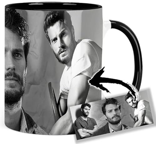 Fifty Shades Of Grey Jamie Dornan Tasse Innen & Henkel Schwarz Keramikbecher Mug