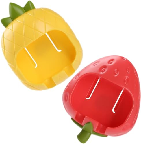 XANAYXWJ ToothbrusHolder Caddy, 2 Stück Cartoon Plug Holder ToothbrusOrganizer ToothbrusStand Dusche ToothbrusHolder ToothbrusCup Zahnpastahalter Saugnapf Rasiererhalter Sucker Student Plastic Hangin