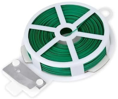 Alambre de Jardín Recubierto de Plástico, Alambre Plastificado Verde 1mm Cuerda de Alambre para Sujetar plantas, Ideal para Jardín, Hogar. (100 metros)