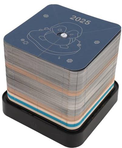 3D-Kunstkalender-Notizblock, Niedlicher Tier-Desktop-Notizblock 2025, Handgefertigter Notizblock für das Heimbüro