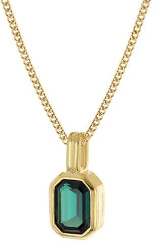 trendor Damen-Kette Gold auf 925 Silber mit synth. Turmalin Anhänger 68510-40 40 cm