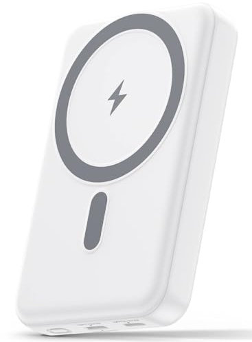 Wasuka Magnetic Power Bank, 10000mAh Fast Charging PD 20W Portable Charger Compatible with Magsafe Battery Pack, Wireless Power Bank with USB-C Input & Output for iPhone 16/15/14/13/12 Series