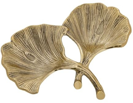 Amago home Dekoschale Gold Knabberschale Deko Schalen Silber Apfel Stern Ginkgo Blatt Farbe Ginkgo 2-Blatt 26x22cm Gold