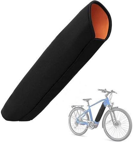 E-Bike Akku Schutzhülle Wasserdicht Ebike Schutz für Mehr Reichweite Fahrrad Abdeckung für integrierte E bike Akku Schutz Ebike Laufzeit und Lebensdauer Verlängern (Orange)