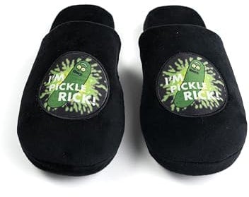 Rick and Morty Slippers for Men and Women - I'm Pickle Rick! Unisex Slippers Slippers Black, black, 11.5/12.5 UK
