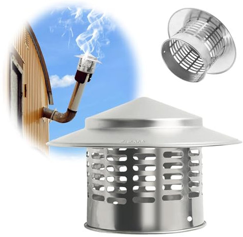 Comignolo Cappello 110 Mm 160 Mm 200 Mm 250 Mm 300 Mm Cappellino Per Camino In Acciaio Inox 304, Tappo Antipioggia Per Camino, Cappuccio Di Sfiato Del Tetto(250 mm-9.84 in)
