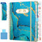Agenda Settimanale 2025 2026 Spirale Luglio 2025 - Giugno 2026 (12 mesi) A5 School Planner con Passante per Penna, Righello Segnalibro e Adesivi per piani (Blu)
