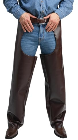 Wicked Costumes Deluxe Cowboy-Chaps aus Kunstleder für Erwachsene, Kostüm-Zubehör