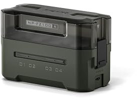 Tilta NP-FZ100 Portable Charging Station - Green | Charge 4 Batteries w/USB-C PD 45W Fast Charge | Safe for A6600, A6700, A7C, A7III, A7IV, A7RIII/IV, A7S Il, FX3,FX30,A1,ZV-E1