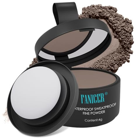 Ansatzpuder, Ansatzpuder für Männer und Frauen, Kaschieren vom Haaransatz, Concealer zur Haarverdichtung, für dünner werdendes Haar, 4g (dunkle Kaffee-Farbe)