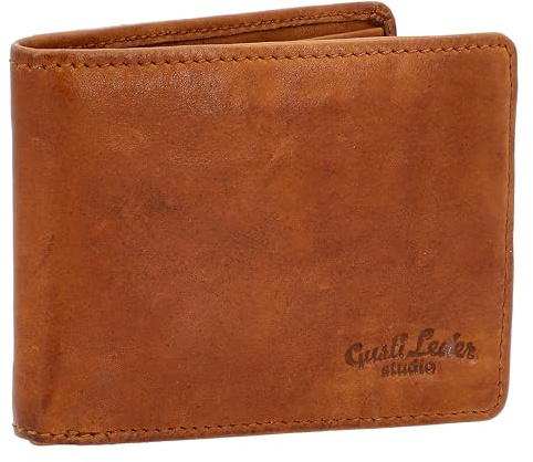 Gusti Leder Geldbörse Ethar - Portemonnaie Geldbeutel Herren Vintage Braun Leder