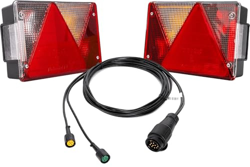 ASPÖCK Lichtset MULTIPOINT IV Rückleuchten + MANTES Kabelbaum 4,1m 13-PIN