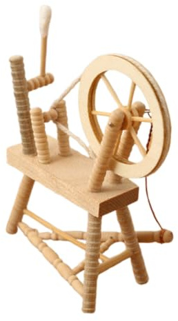ERINGOGO Miniatur Puppenmöbel Vintage Holz Spinnrad Modell Für Puppenhaus Deko Für Sammler Kreatives DIY Spielzeug Nostalgisches Design Mit Ästhetischem Charme