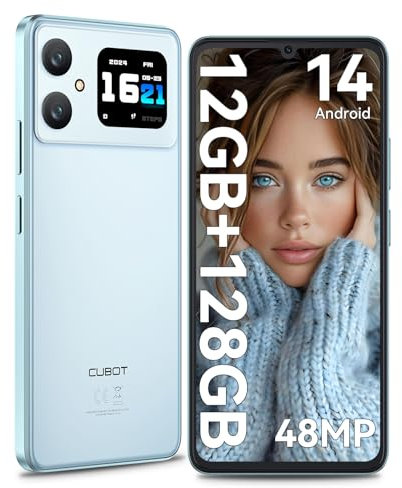 CUBOT A20 - Telefonos Moviles Libres 12GB+128GB/1TB, Android 14 Movil, Pantalla HD+ 6.75 (90Hz) con Mini Pantalla de 1.83, Cámara 48MP+16MP, Batería 5100mAh, Smartphone 4G Dual SIM, Face ID, GPS