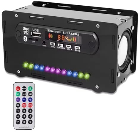 Jooehyer DIY Bluetooth Speaker Kit LED FM Radio USB Home Sound Amplifier with Digital Display Soldering Project Practice