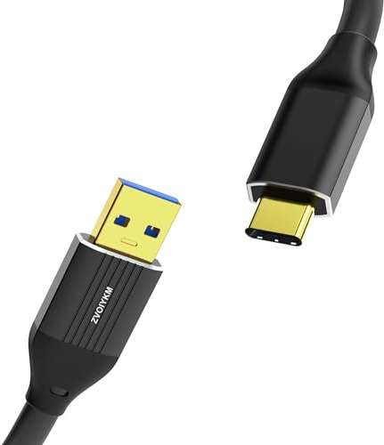 ZVOIYKM USB A to USB C 3.0 Cable 1.5m, 5Gbps High-Speed Data Cable | Active USB 3.0 A to C Extension Cable 1.5m/5ft for Laptop, VR, PC, Xbox, Printers, Hard Drives