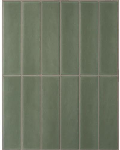 Smart Tiles Klebefliesen, Gestapelt Olivgrün, 29,02x22,86 cm | 5er-Pack (0,33 m²), Matt, Hitze-/feuchtebeständig, Emissionsarm A+, Küche/Bad, Ideal für Mieter, Hergestellt in Kanada