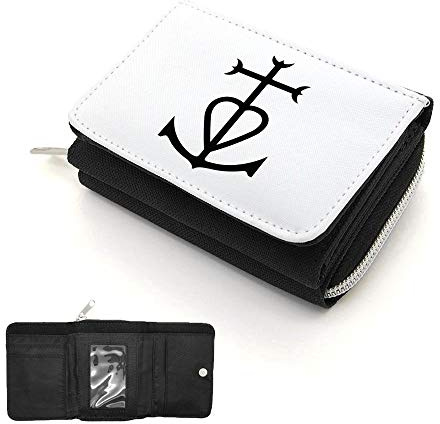 Mygoodprice Geldbörse mit Klappe, Geldbörse, Camargue-Kreuz, Schwarz , one size, Klassisch