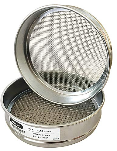 KimLab TS20 Economy Test Sieve #10 / 2mm Mesh Size,304 Stainless Steel Wire Cloth, Chorme Plating Frame, 8 Diameter Sieve
