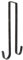 Norgail 12 Inches Double Side Wreath Hanger Over The Door - Large Wreath Metal Hook for Christmas Wreath Front Door Hanger - Holds 2 Wreaths with This 2 Sided Hanger - Premium Sturdy Metal Black