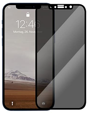 Woodcessories - Japanisches 3D Privacy Schutzglas kompatibel mit iPhone 12 Mini