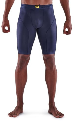 Skins Series-5 Half Tights Herren blau Größe M 2022 Laufsport Shorts