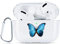 AKABEILA Cover per AirPods Pro 2019 Custodia Trasparente con Moschettone Silicone Morbido Protettiva Cover per AirPods Pro 1 Generation Case Motivo Carino LED Frontale Visibile