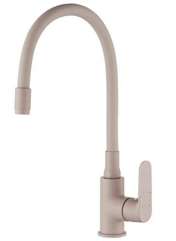 Beige Bec Élastique Mémoire Forme Mitigeur Cuisine Inox Robinet Levier Unique