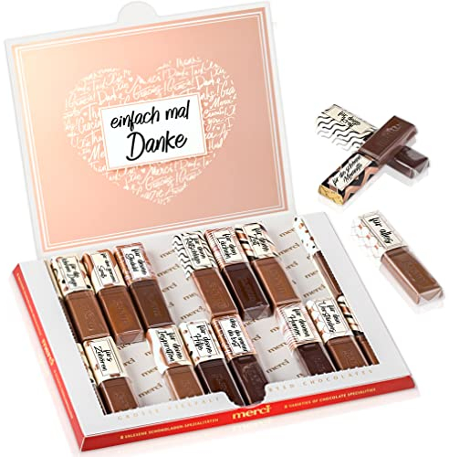 Aufkleber-Set für 2x MERCI SCHOKOLADE 250g + Online Handbuch mit 100 Ideen für deine Überraschung - die ganz persönliche Geschenk-Idee für alle Alltagshelden Freunde Kollegen Mutter o. Vater