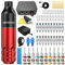 Wormhole Tattoo-Set mit Tattoo-Maschine, 20 Tattoo-Nadeln, 10 Tattoo-Tinte, Tattoo-Set für Anfänger, komplett, WTK141