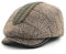 Ueihter Herren Tweed Schiebermütze Newsboy Cap Gatsby Ivy Golf Jagd Mütze 56-58 cm (Kaffee)