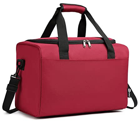 Kono Ryanair 40x20x25 Under The Seat Holdall Cabin Hand Luggage Carry-On Travel Bag 20L (Burgundy)