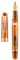 Asvine Kolbenfüllhalter P20, Bernsteinharz, Iridium, extra feine Feder, goldfarbener Rand, glatte Schreiber-Kollektion mit Etui-Set