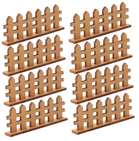 Toyvian 40 STK Puppenhauszaun Kleiner Holzzaun Kleiner Zaun Zaunplatte Aus Holz Weißer Lattenzaun Feenhafter Lattenzaun Miniaturartikel Mini Lattenzaun Holzleiter Der Zaun Requisiten
