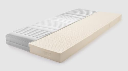 Ravensberger Matratzen Natura Kinder-Jugendmatratze 100 x 200 cm Härte H1/2 | RG75, 100% Naturlatex, OEKO-Tex Standard 100 Klasse 1, Für Allergiker, Baumwoll-Bezug