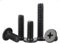 Tornillos de cabeza plana M3 x 16 mm, forma en H, tornillos de máquina para tortitas, tornillos de cabeza de oblea, 50 unidades, acero inoxidable galvanizado, color negro