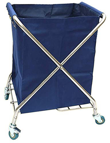 TEmkin Bewegliche Wagen, Lagerregal, Servierwagen, Werkzeugwagen, zusammenklappbarer Wäschesortierwagen mit Universal-Bremsrad, Hotel-Sammelwagen, Zimmerservice-Rollwagen, gelbe abnehmbare Abdeckung