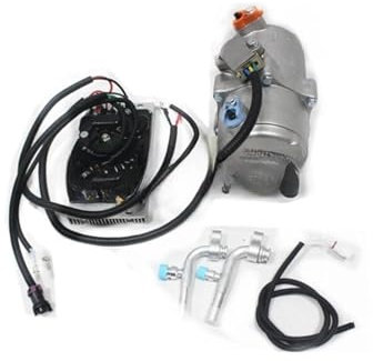 BeLoh Compresor de Aire Acondicionado eléctrico de 12V 24V, compresor eléctrico Modificado de Nueva energía sin Consumo de Combustible (Color : Compressor 12V)